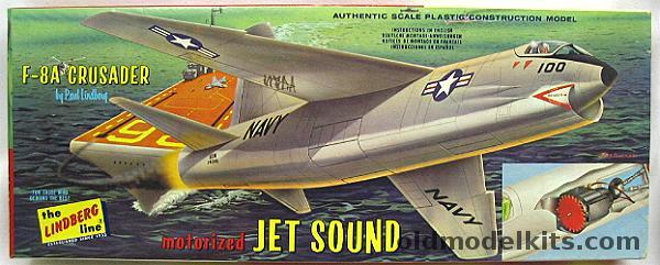 Lindberg 1/48 F-8A Crusader Motorized with Jet Sound, 307M-129 plastic model kit